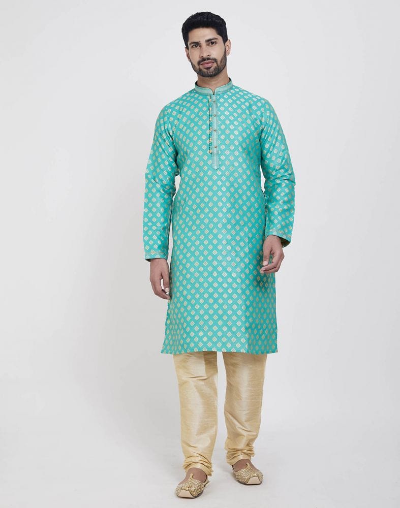 Firozi moti jaal A-line Kurta Set
