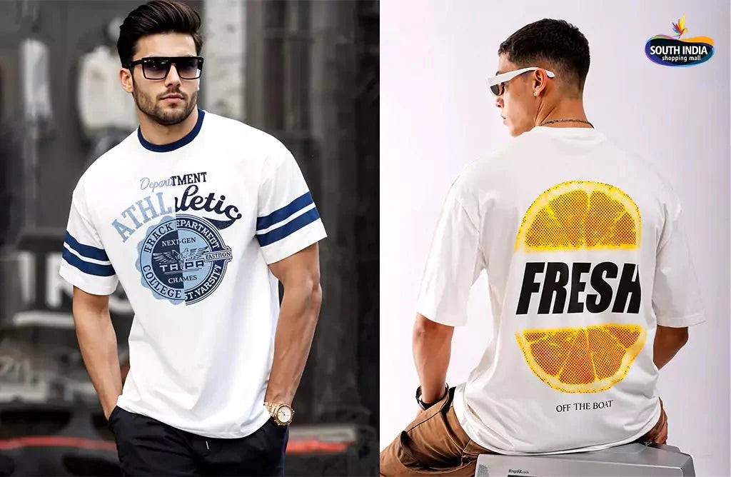 Image of Best T-Shirts for Men: Oversized vs. Slim-Fit - How to Choose the Right Style - South India Shopping Mall