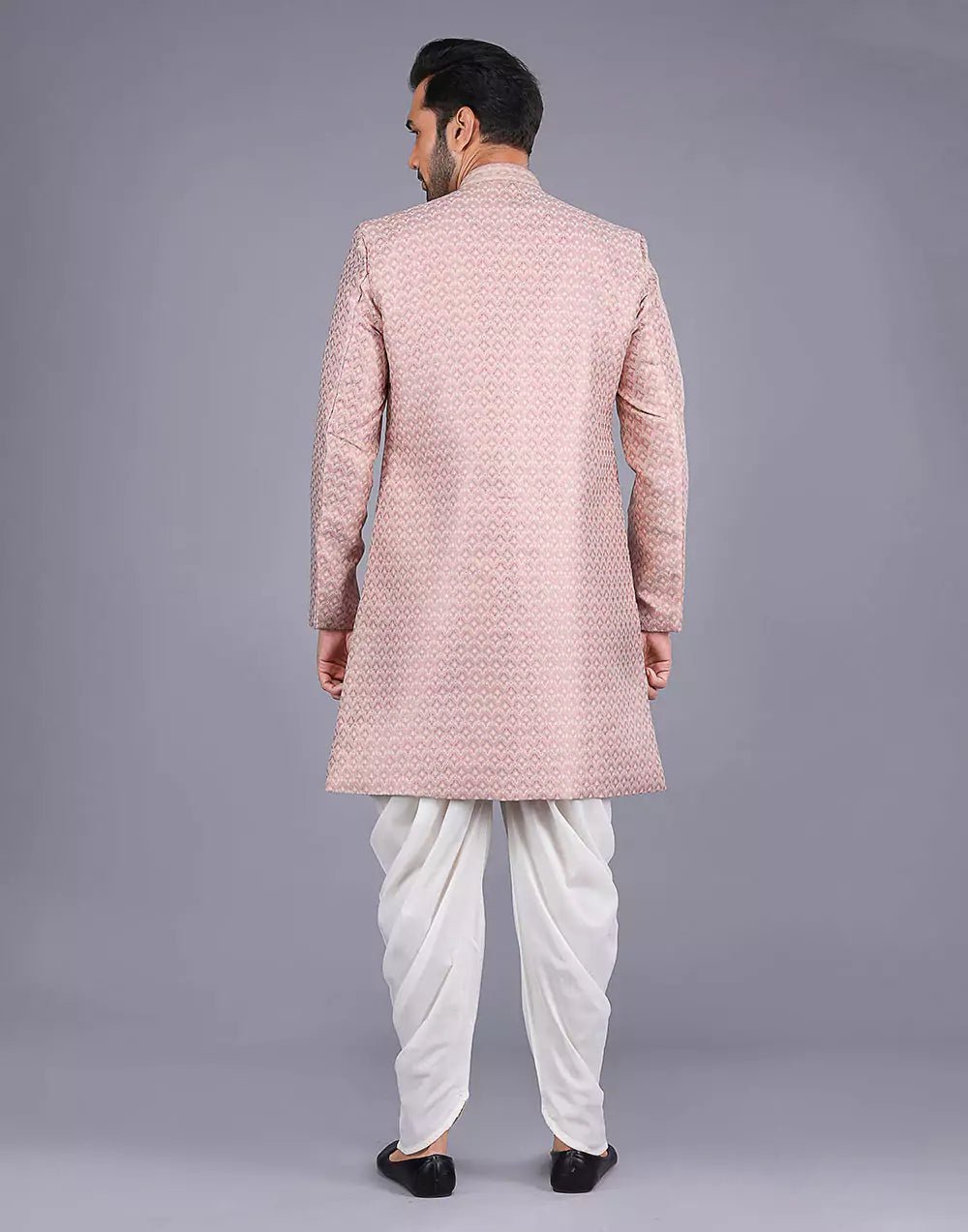 Image of All Over Floral Thread Embroidery Work Jacquard Semi Indo - South India Shopping Mall