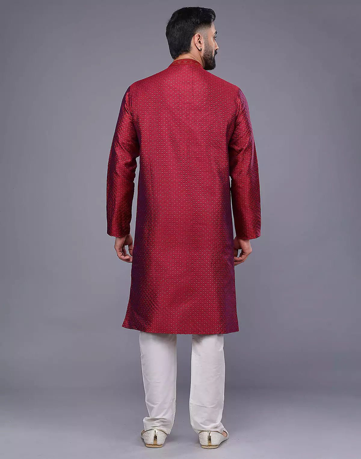 Image of All Over Small Bootis Jacquard Kurta Pajama Set - South India Shopping Mall