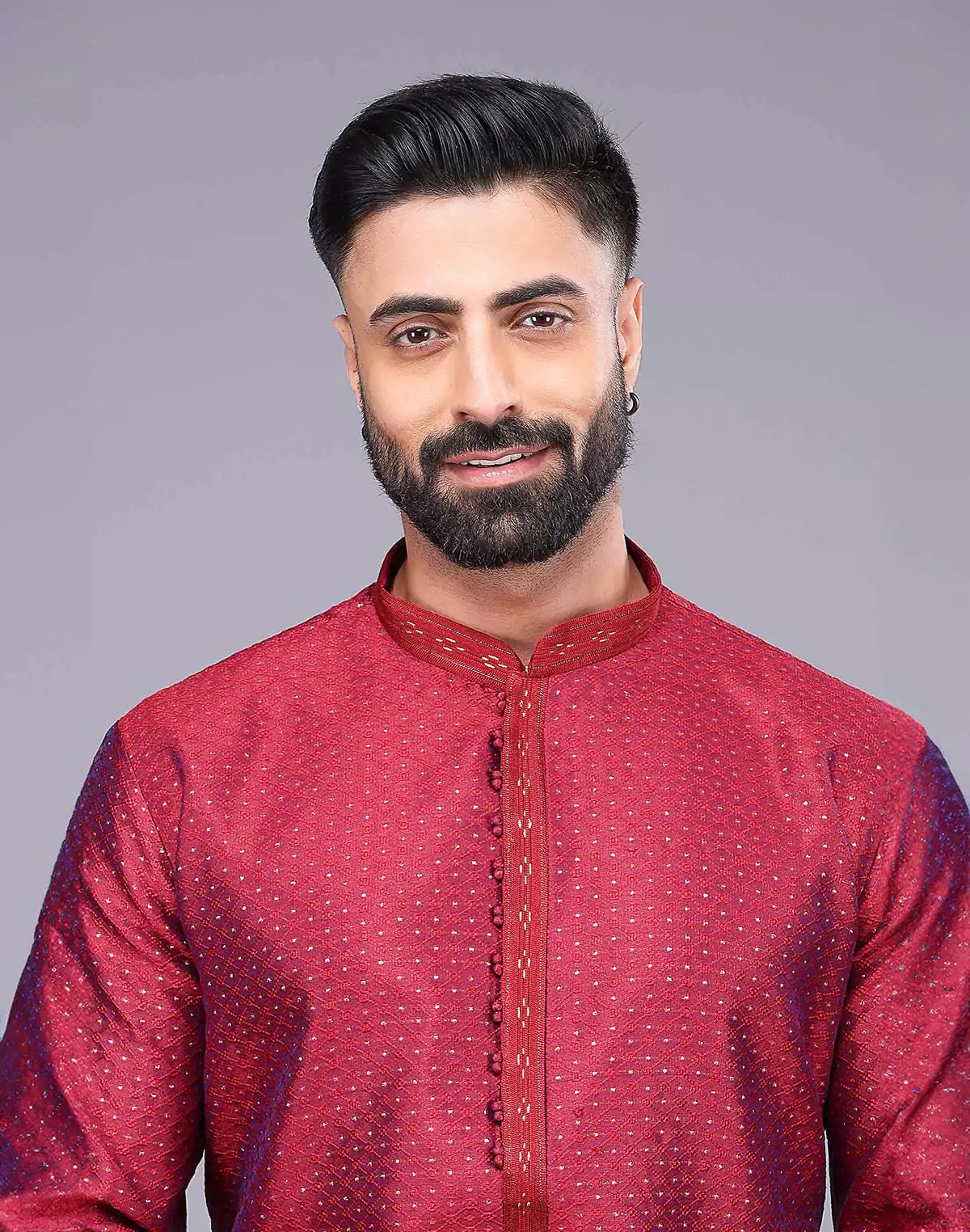 Image of All Over Small Bootis Jacquard Kurta Pajama Set - South India Shopping Mall