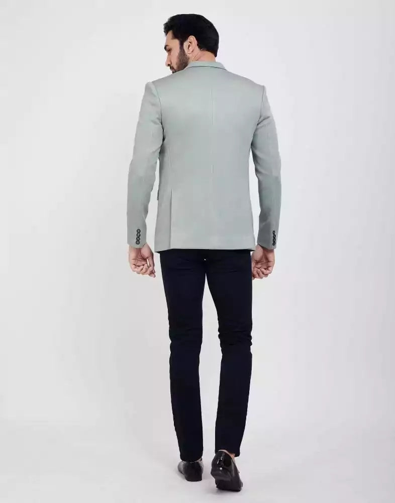 Image of Grey Fashionable and Stretchable Blazer In a Classy Design