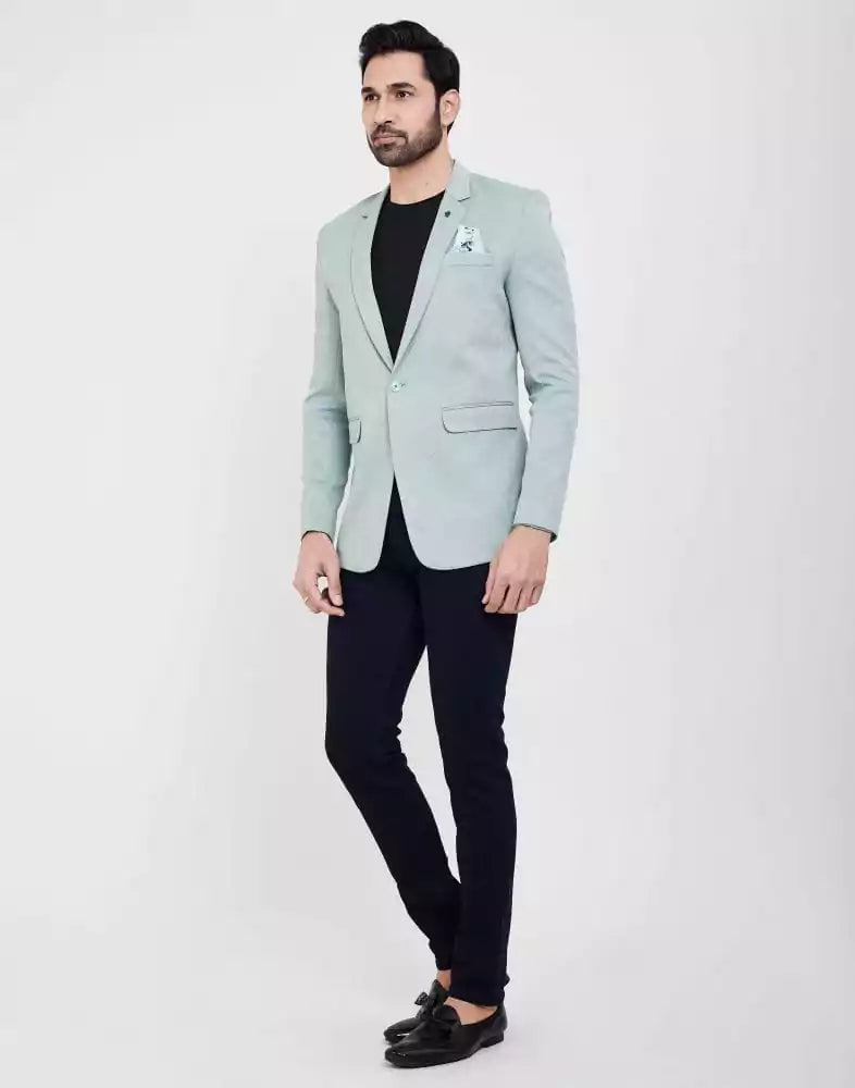 Image of Firozi Jodhpuri Self Textured Blazer