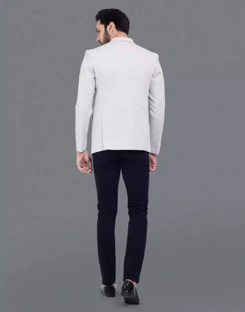 Image of Grey Stylish and Self Textured Blazer