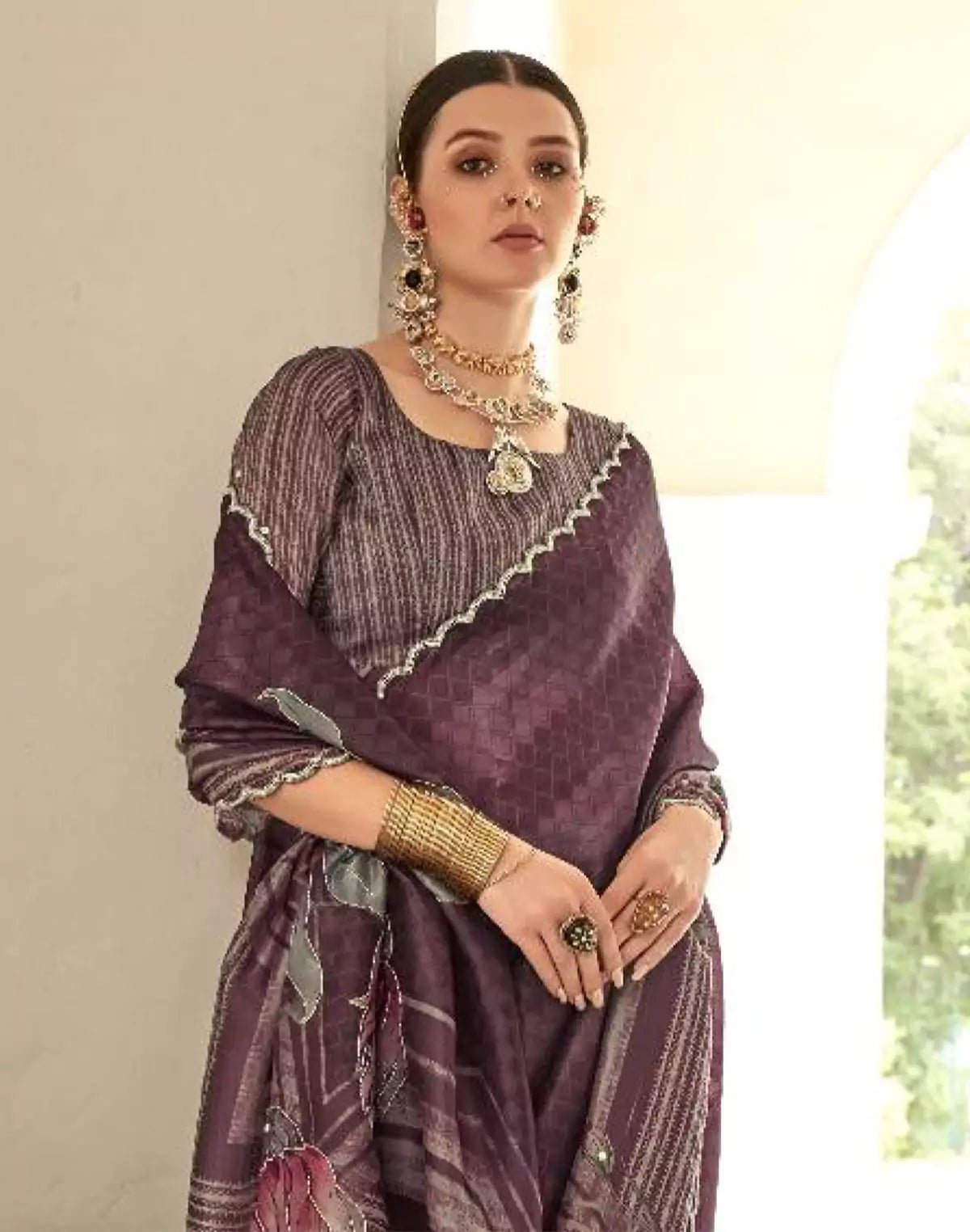 Image of Brown Colour Digital Floral Printed Soft Silk Party Wear Saree - South India Shopping Mall