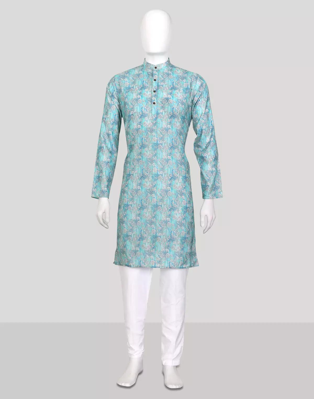 Image of Cotton All Over Bel Buti Patterned Fizori Coloured Kurta Pyjama Set - South India Shopping Mall
