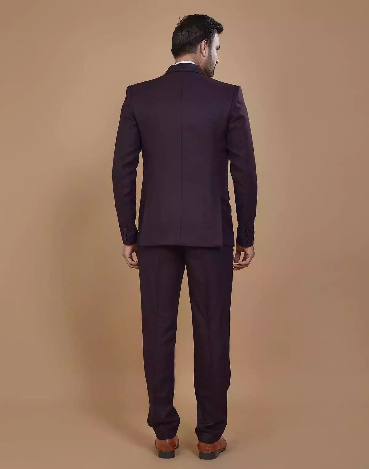 Image of Stylish Maroon Imported Fabric Designer Suit