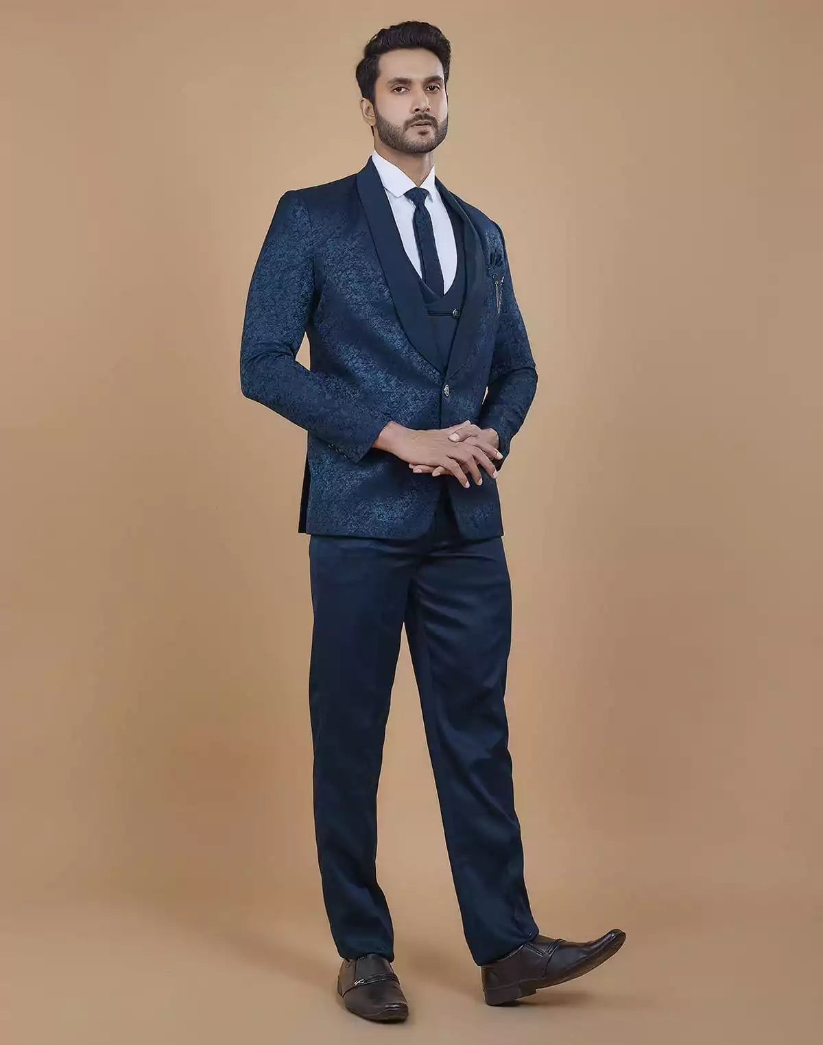 Image of Designer Elegant Green Imported Fabric Suit Set