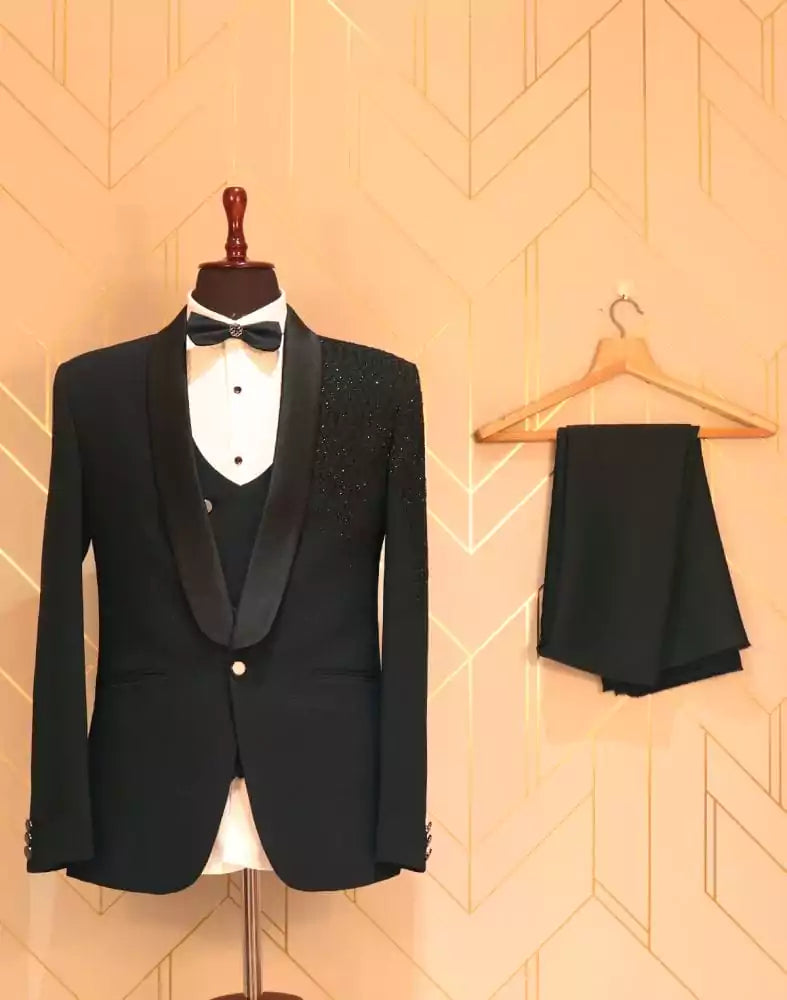 Image of Designer elegant Black Suit Set
