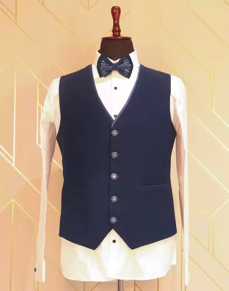 Image of Charming Navy Blue Suit Set