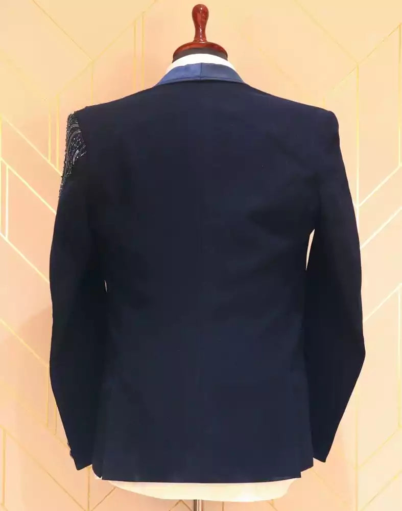 Image of Charming Navy Blue Suit Set