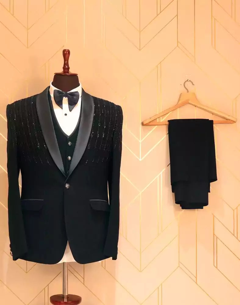 Image of Classy Black Coloured Suit Set