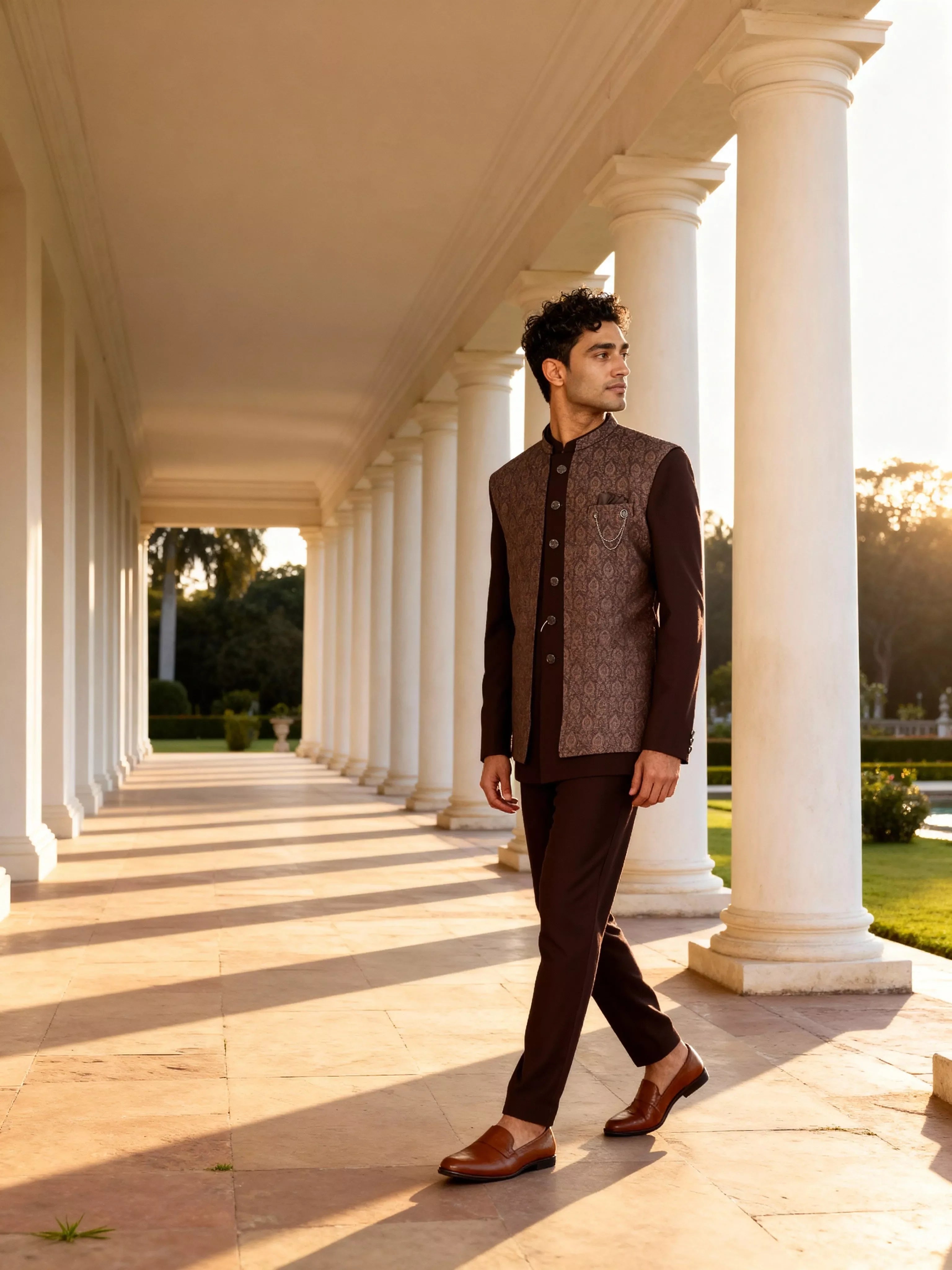 Maroon Floral Design Polynosic Bandhagala