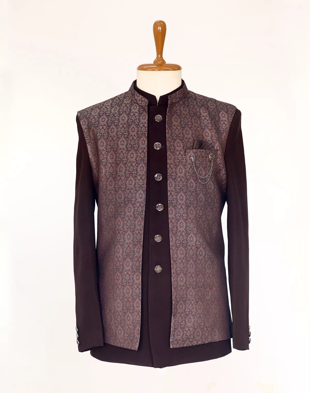 Maroon Floral Design Polynosic Bandhagala