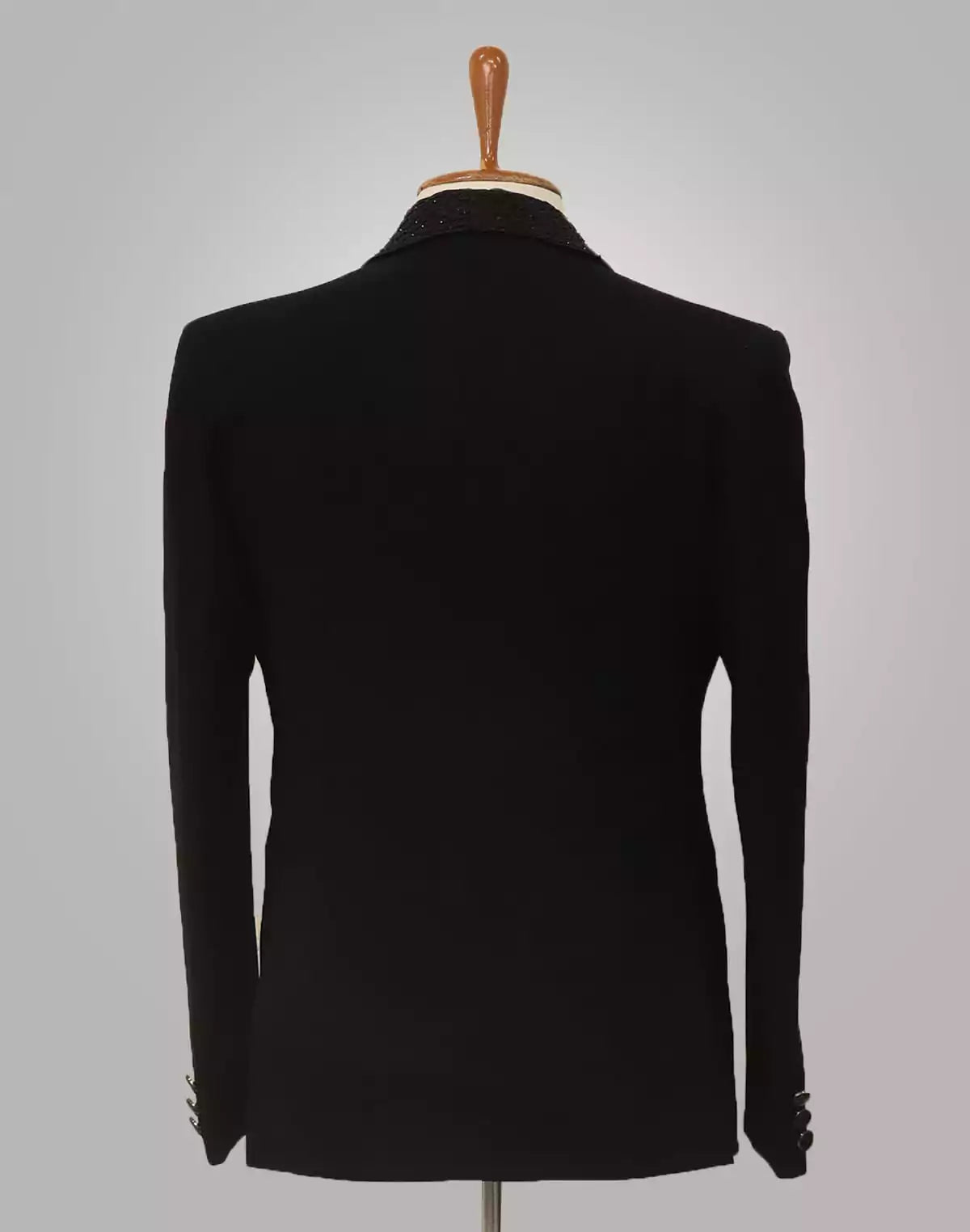 Image of Shawl Lapel Black 5 Pc Tuxedo Polynosic Suit