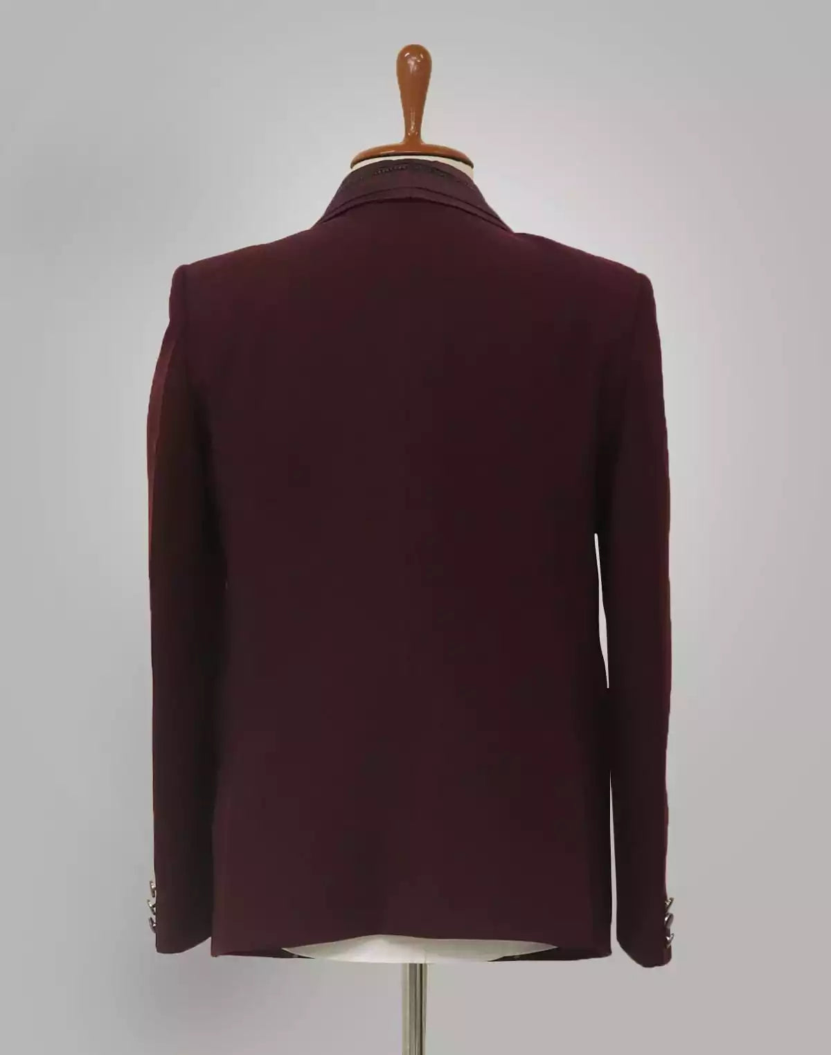 Image of Designer Elegant Maroon Colour Polynsoic Suit