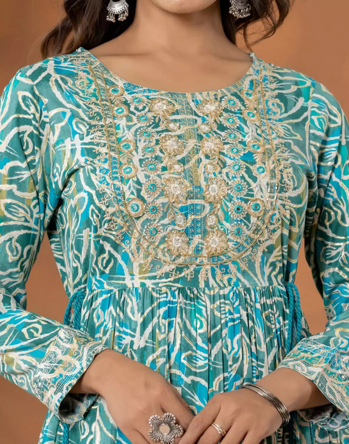 Image of Elegant Rama Green Coloured Rayon Kurti - South India Shopping Mall