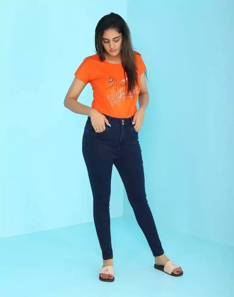 Image of Focus DX Blue Ankle Fit Women Jeans - South India Shopping Mall