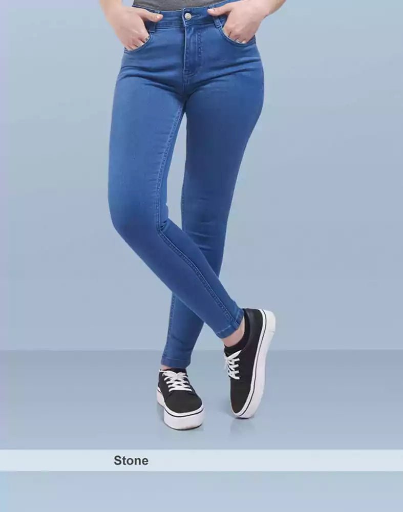 Image of Focus high rise Skinny women stone blue Jeans - South India Shopping Mall