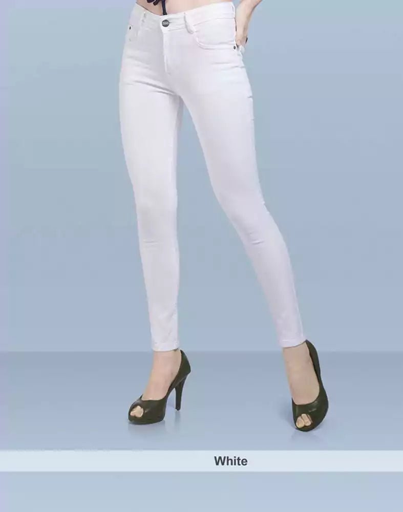 Image of Focus high rise Skinny women white Jeans - South India Shopping Mall