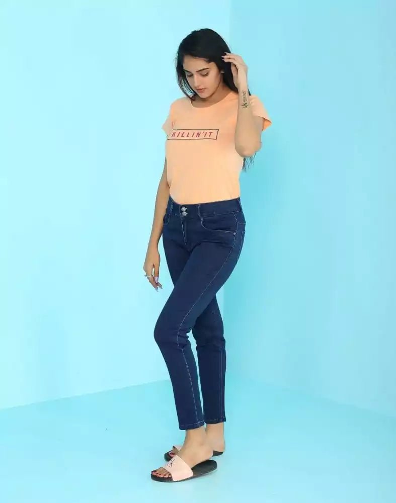Image of Focus Killer Blue Ankle Fit Women Jeans - South India Shopping Mall