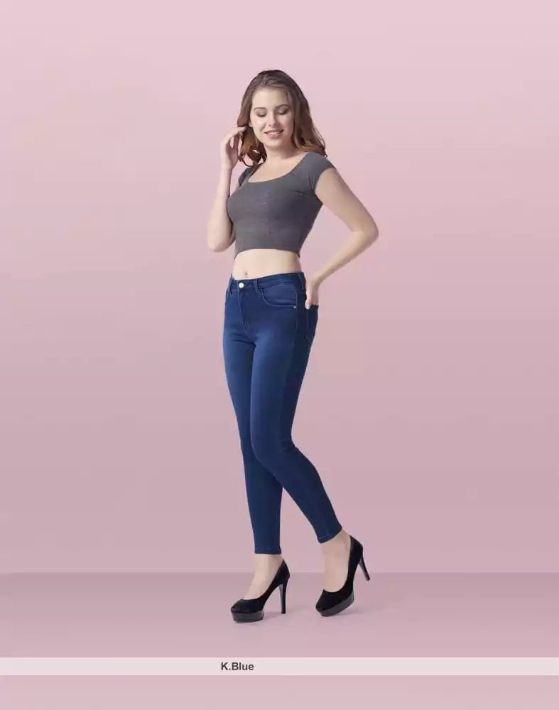 Focus skinny fit high rise women blue Jeans – South India Shopping