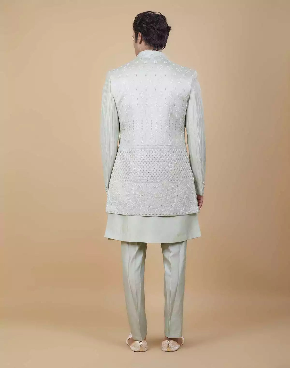 Image of All Over Beautifully Crafted Embroidery work Open Jakcet Style