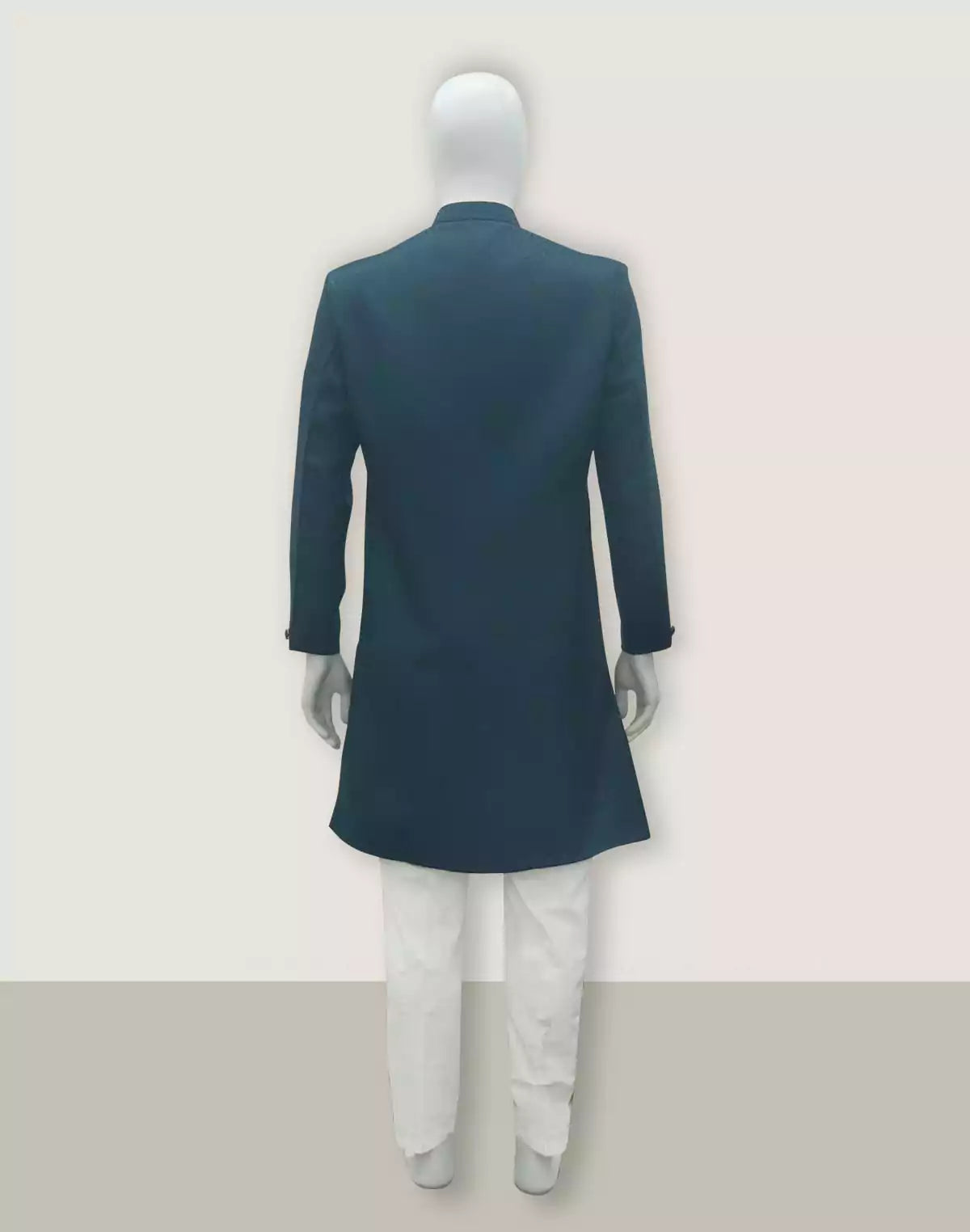 Image of Trendy Peacock Blue Semi Indo