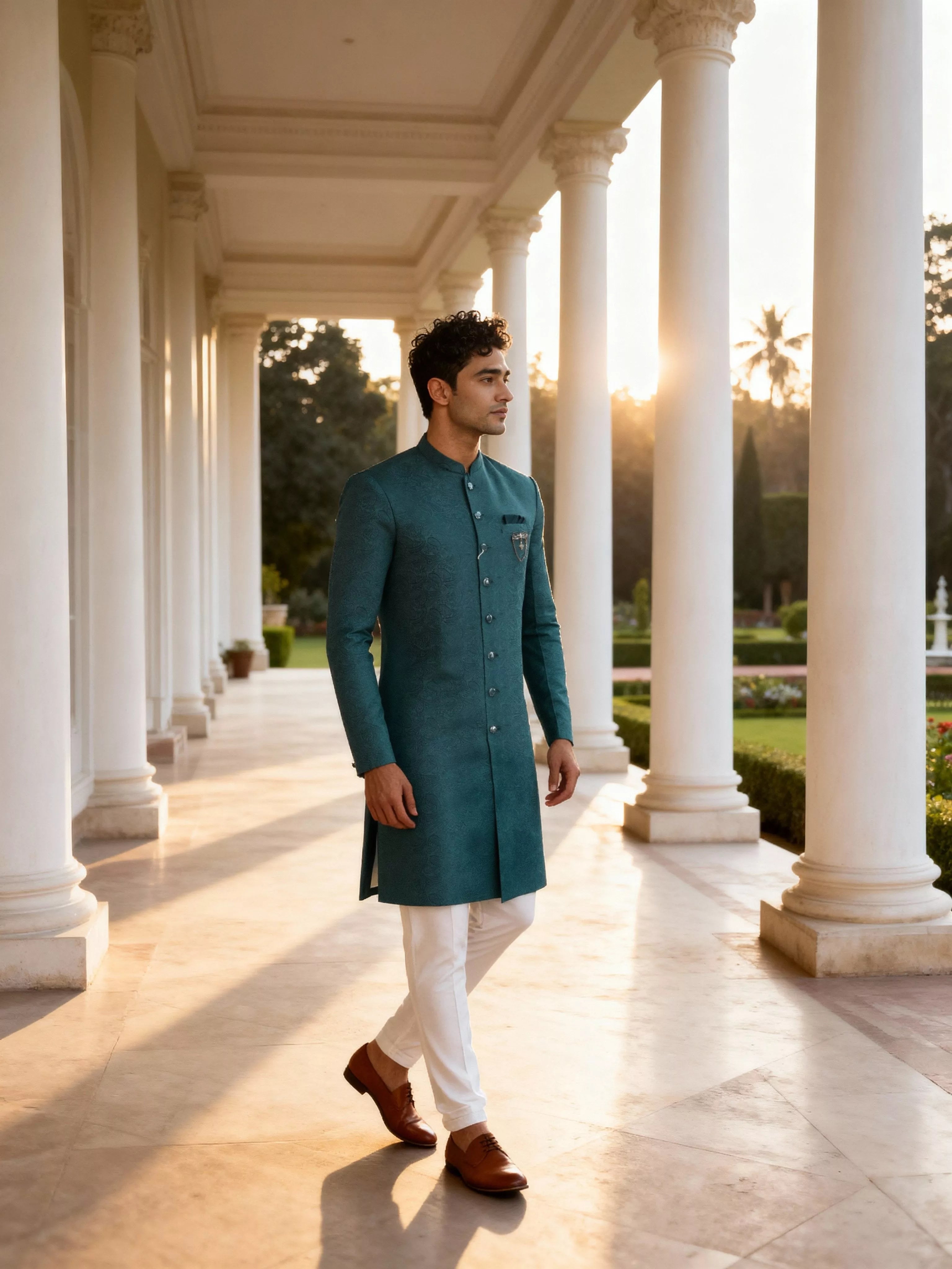 Image of Jacquard Rama Self Paisely Design Semi Indo