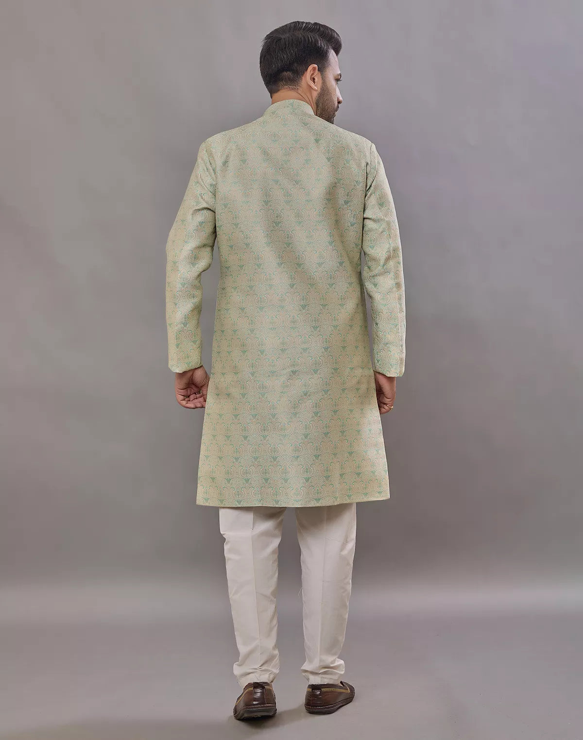 Image of Self Weaving Design Jacquard Party Wear Semi Indo