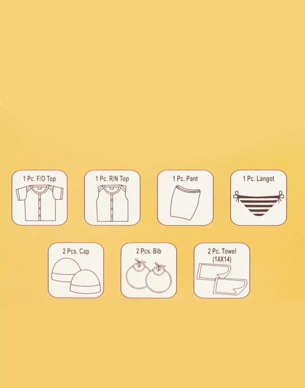 Image of Sweet Light Orange Cartoon Cotton Baby Gift Set