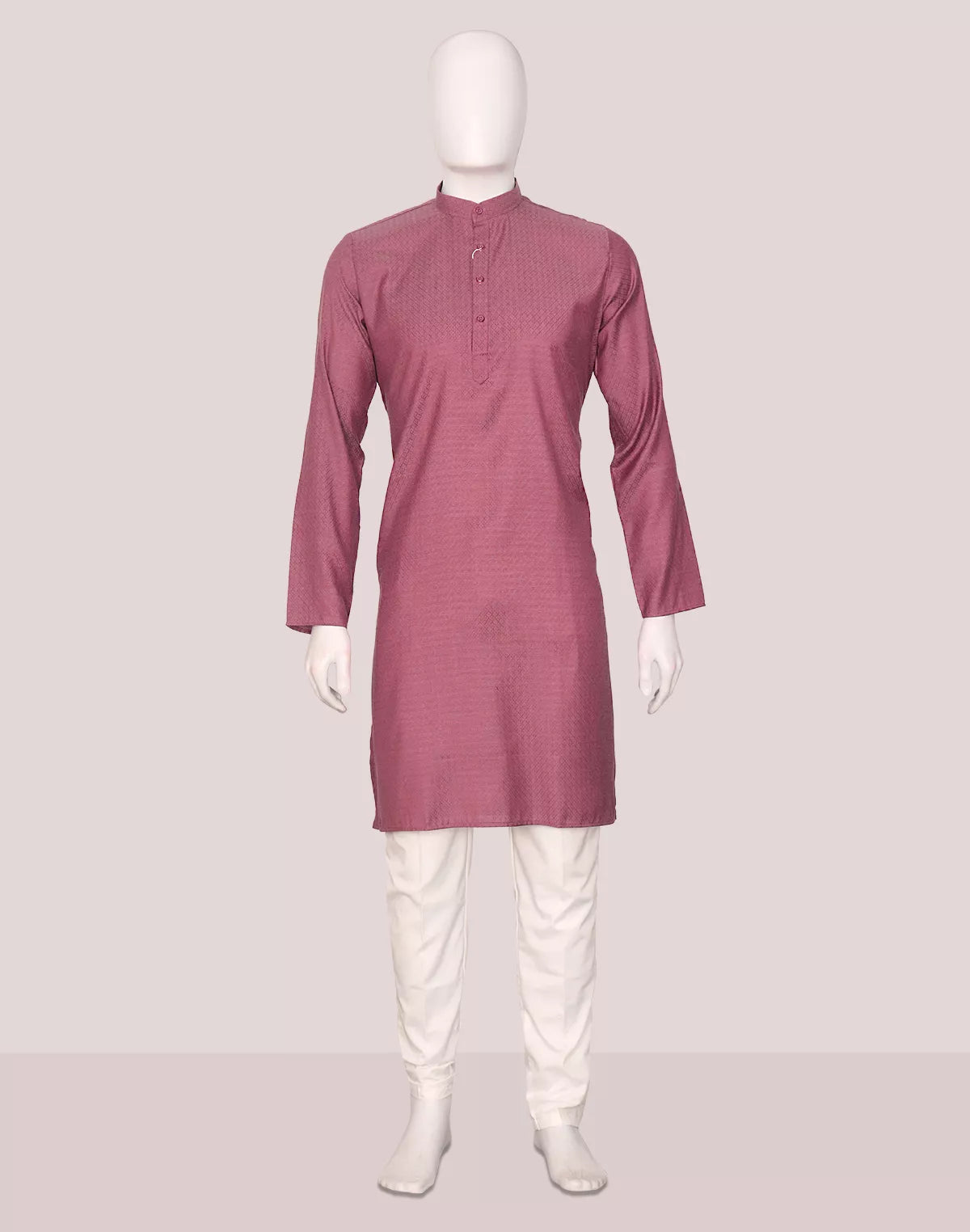 Self Design Cotton Men's Kurta Pyjama Set