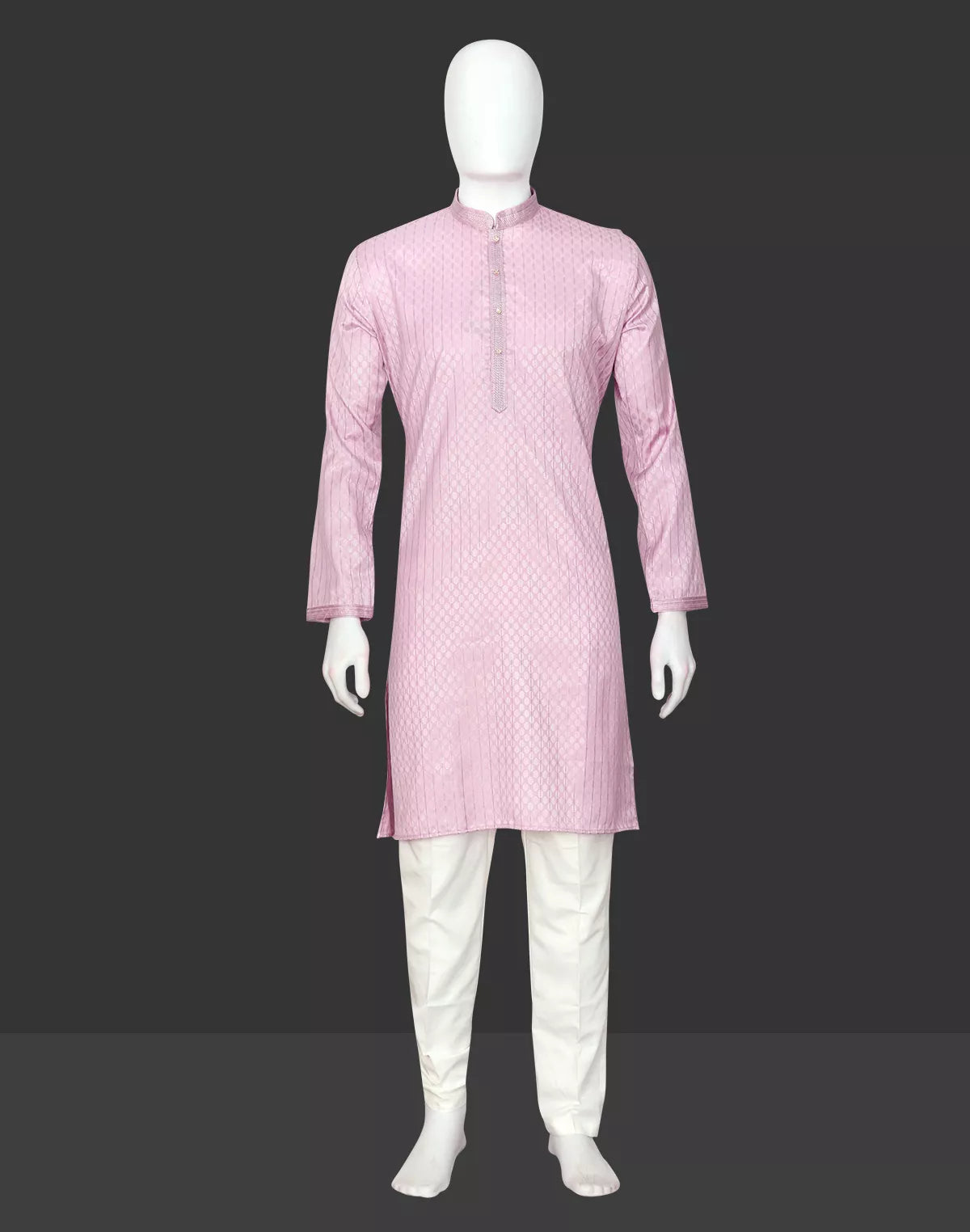 Image of Self Design Cotton Casual Kurta Pyjamas