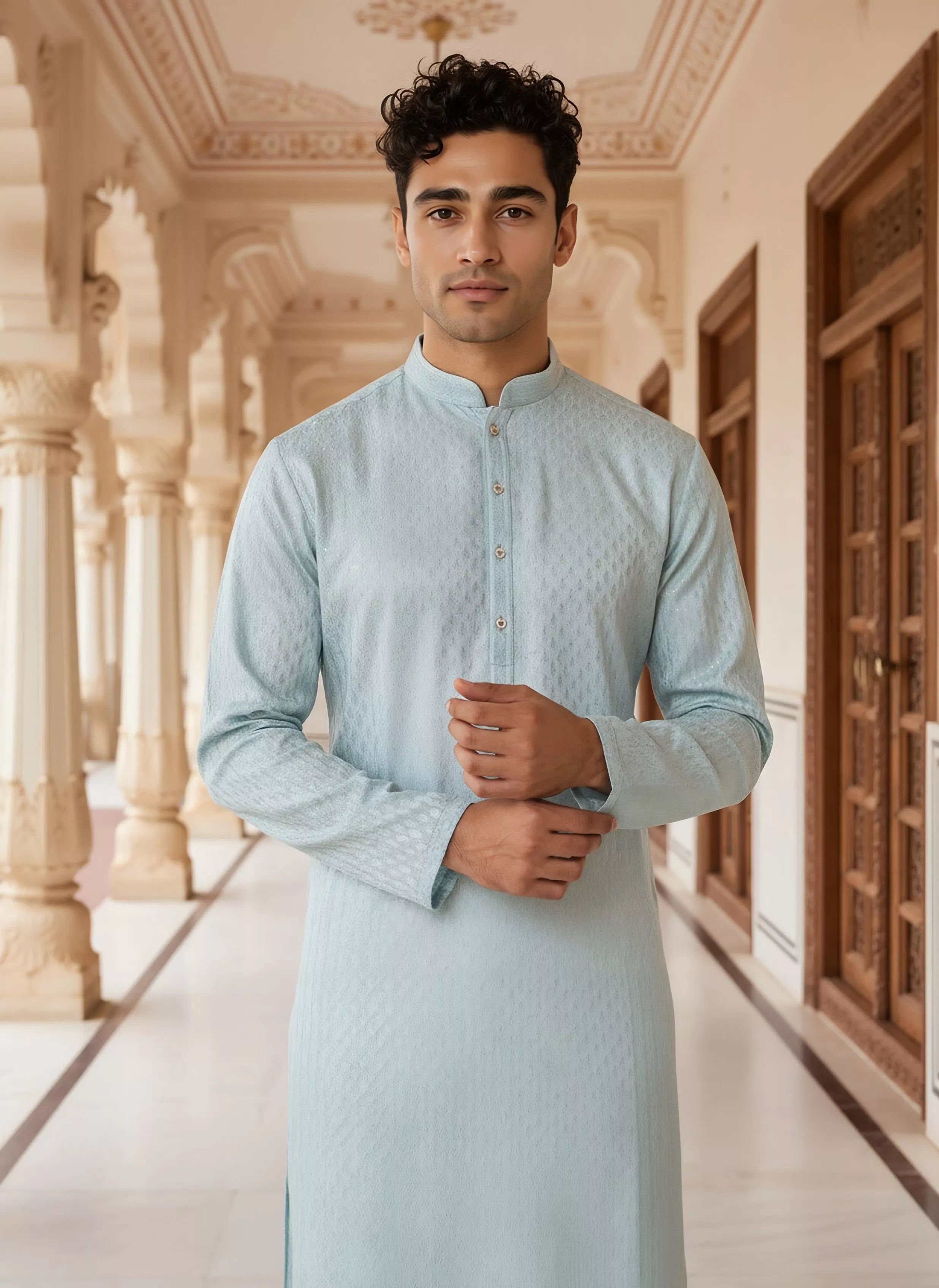 Self Design Cotton Casual Kurta Pyjamas