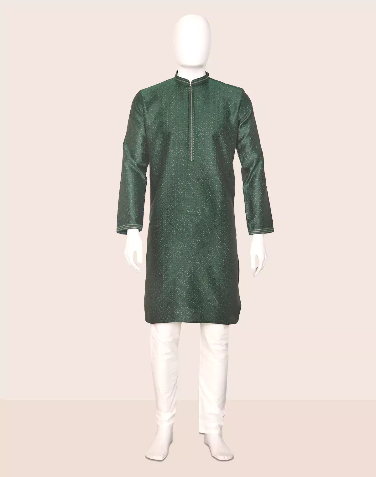 Self Weaving with Zari Booti's Jacquard Kurta Pajama