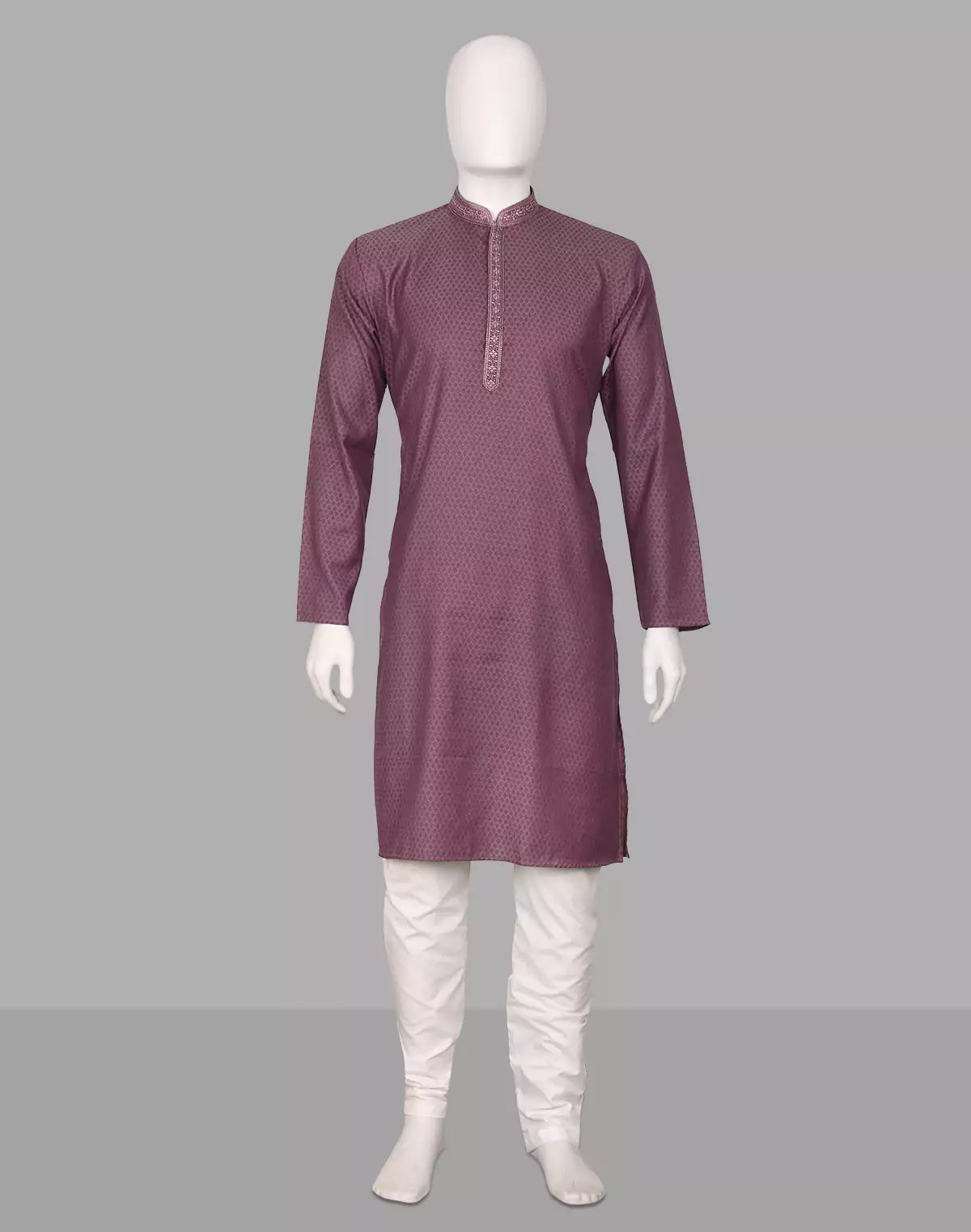 Image of Self Geometric Cotton Casual Kurta and Pyjamas