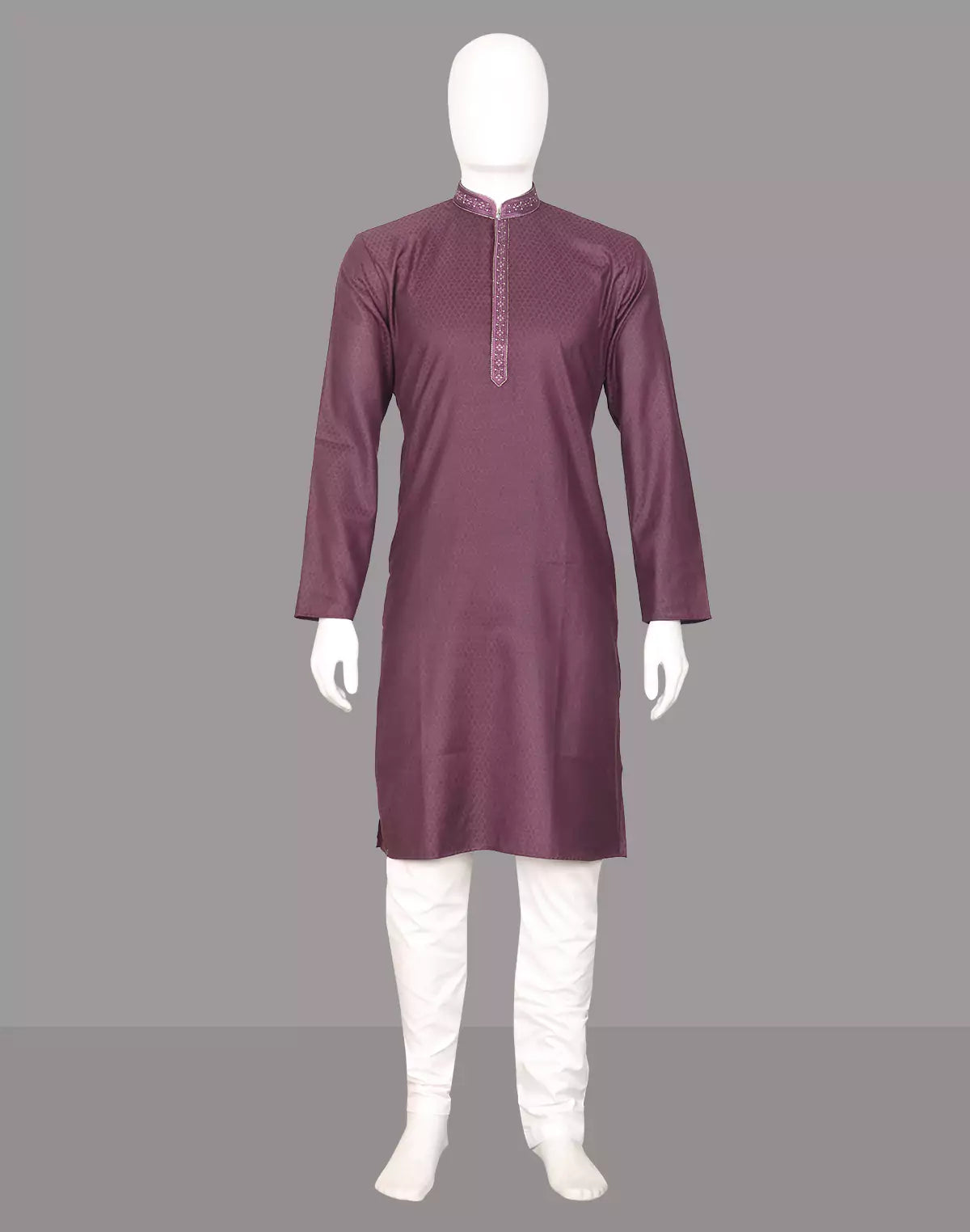 Image of Self Geometric Cotton Casual Kurta and Pyjamas