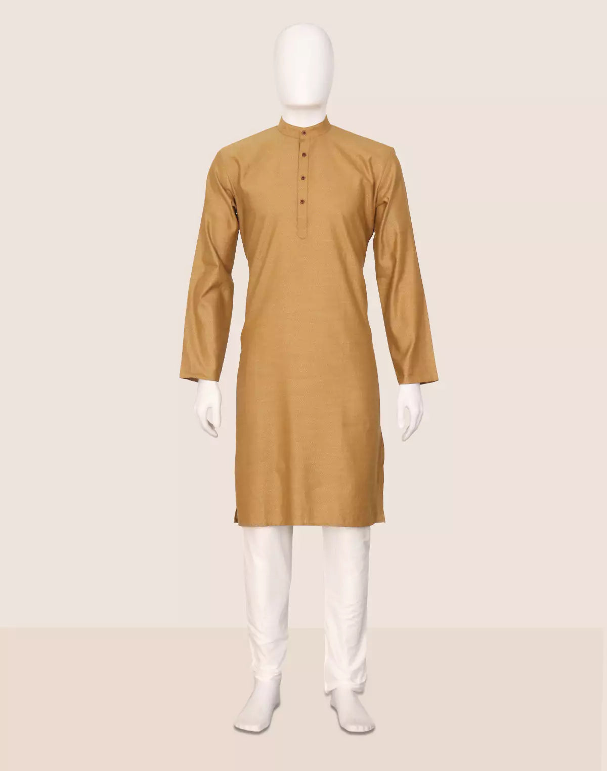 Self Weaving Decent Cotton Fabric Kurta Pyjama Set