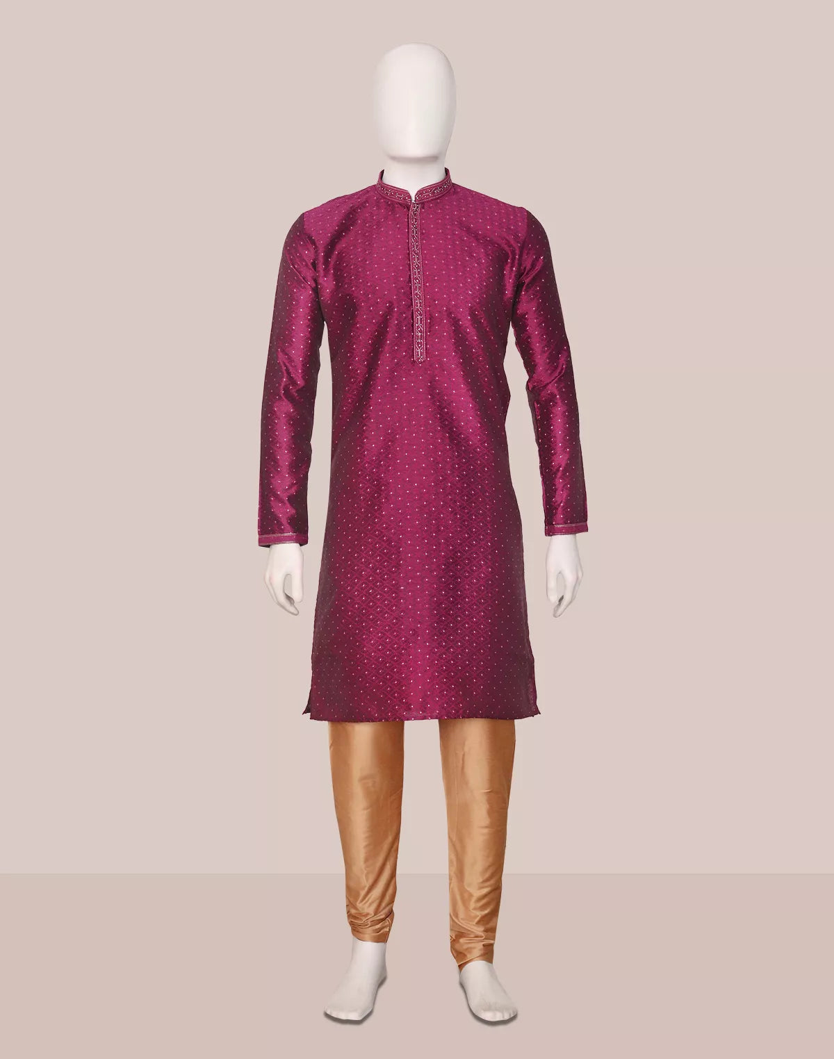 Self Design with Zari Bootis Jacquard Kurta Pajamas