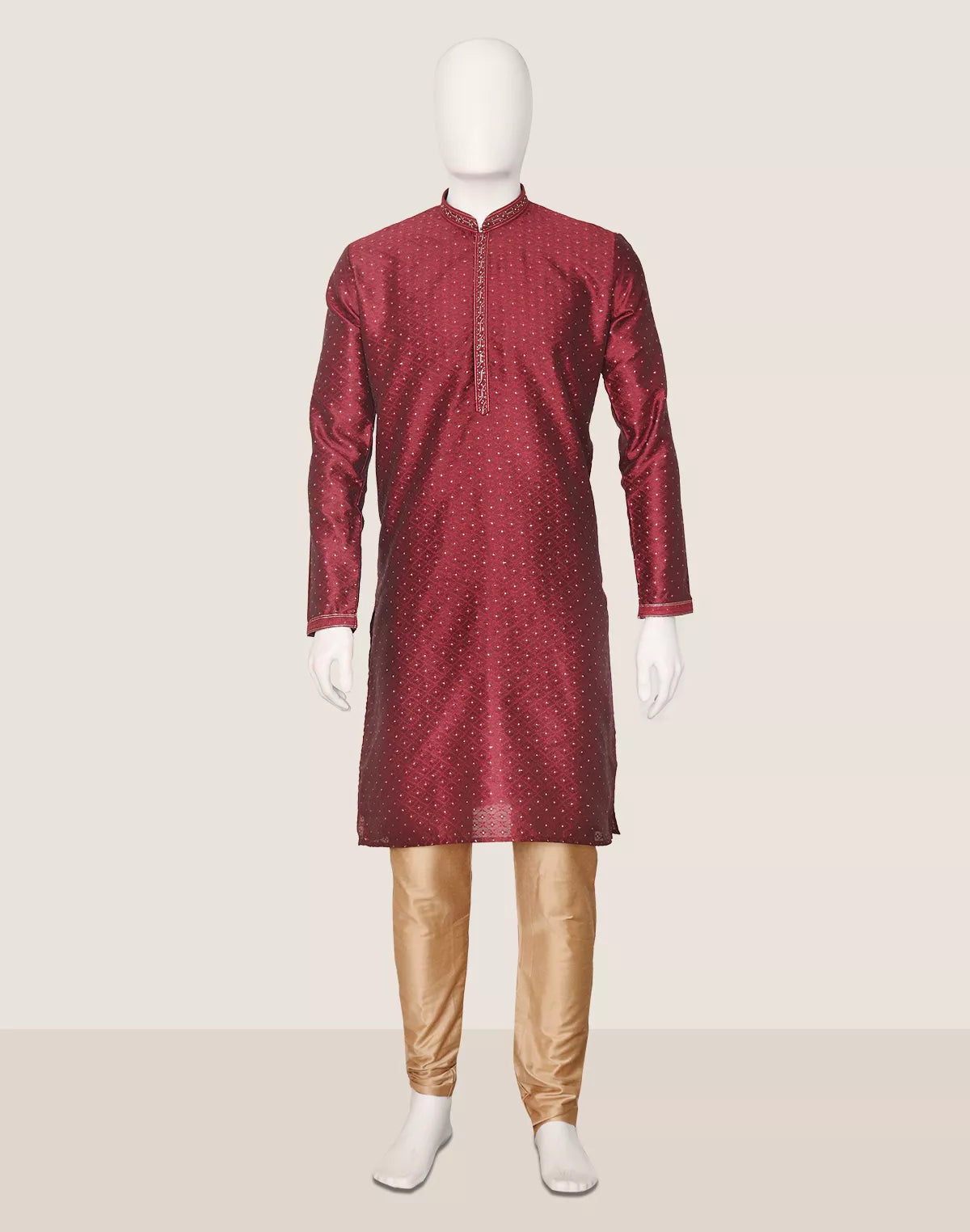Self Design with Zari Bootis Jacquard Kurta Pajamas