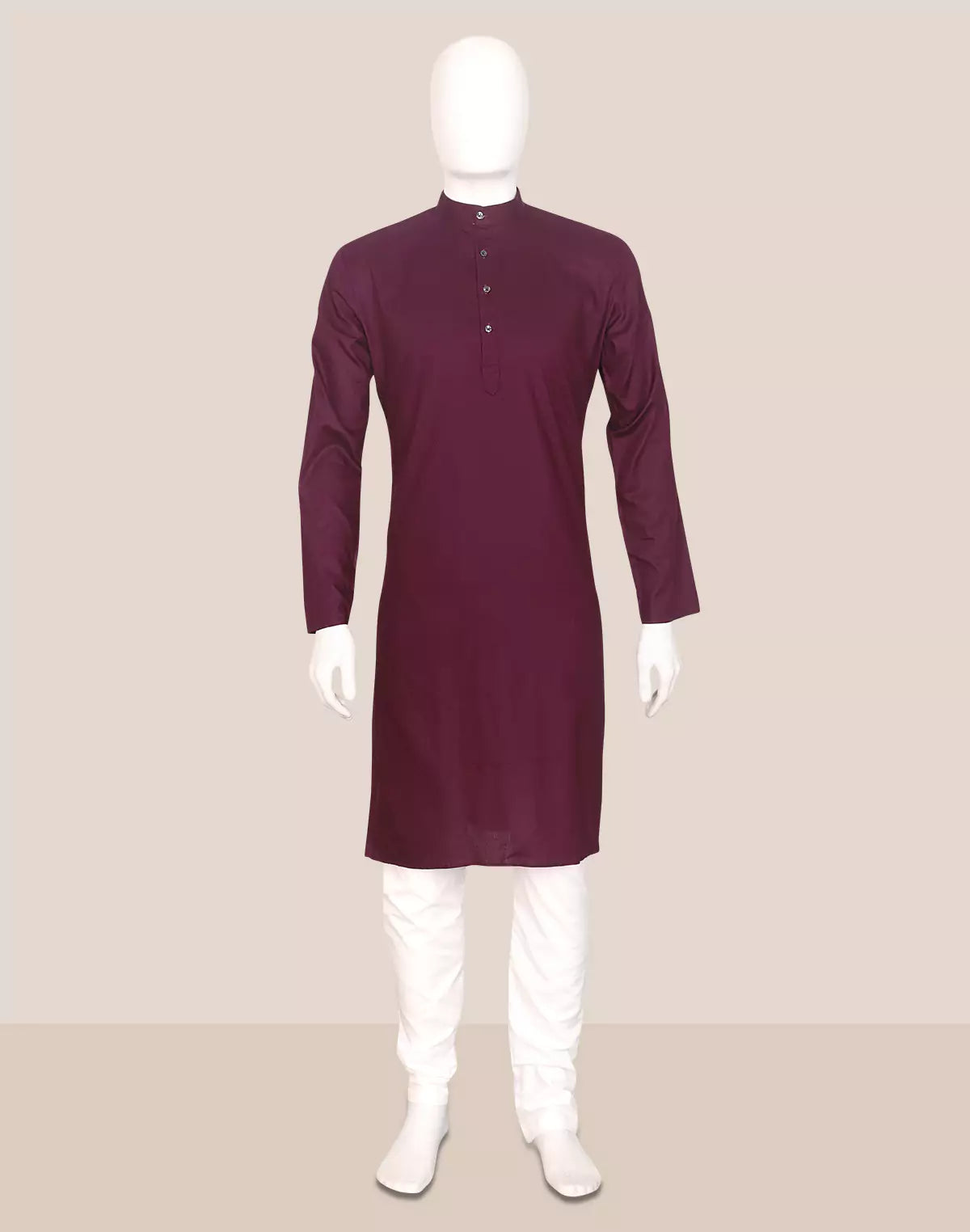 Image of Self Geometric Weaving Cotton Kurta with Pyjama
