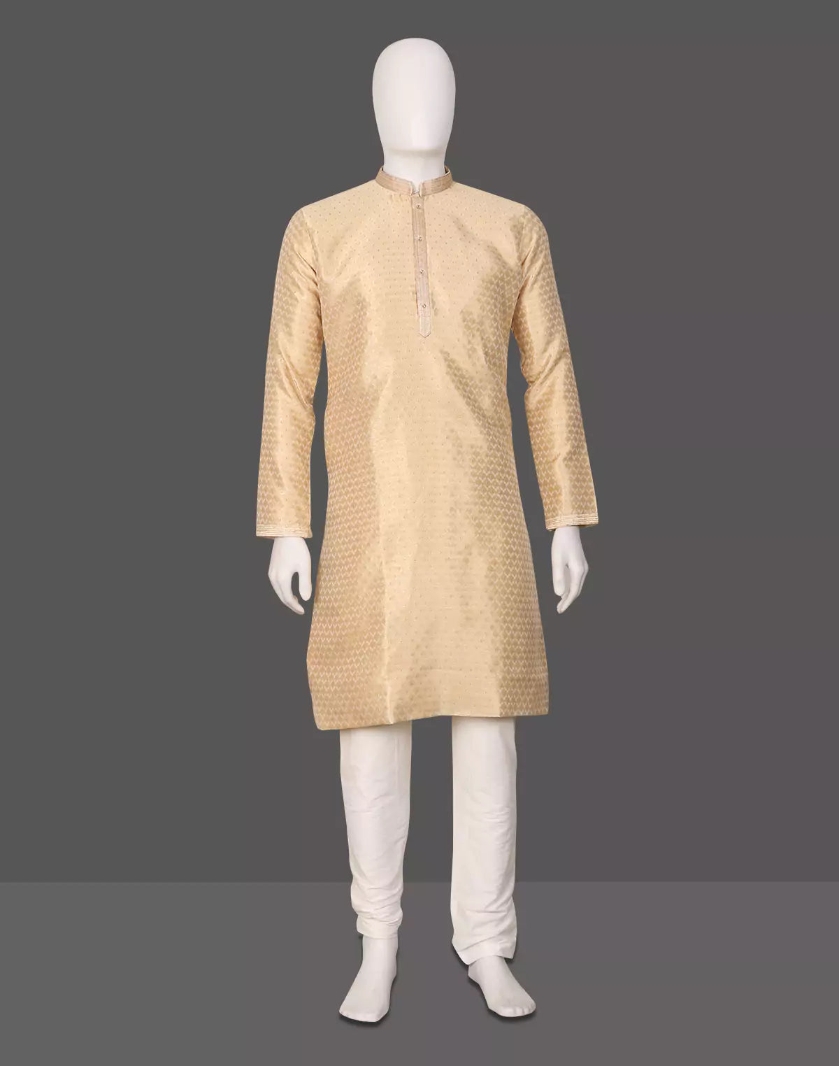 Jacquard Floral Kurta and Pyjama Set
