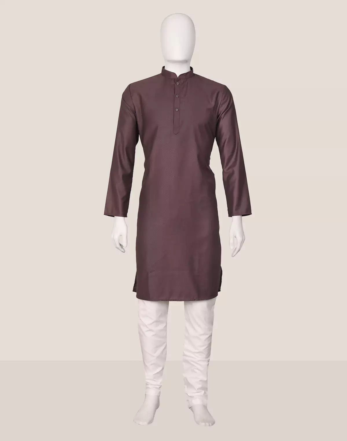 Image of Cotton Self Design Men's Kurta and Pyjamas