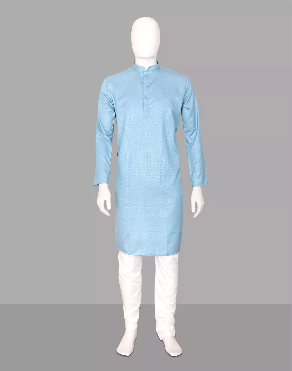 Image of Men's Self Weaving Design Cotton Kurta Pajama Set