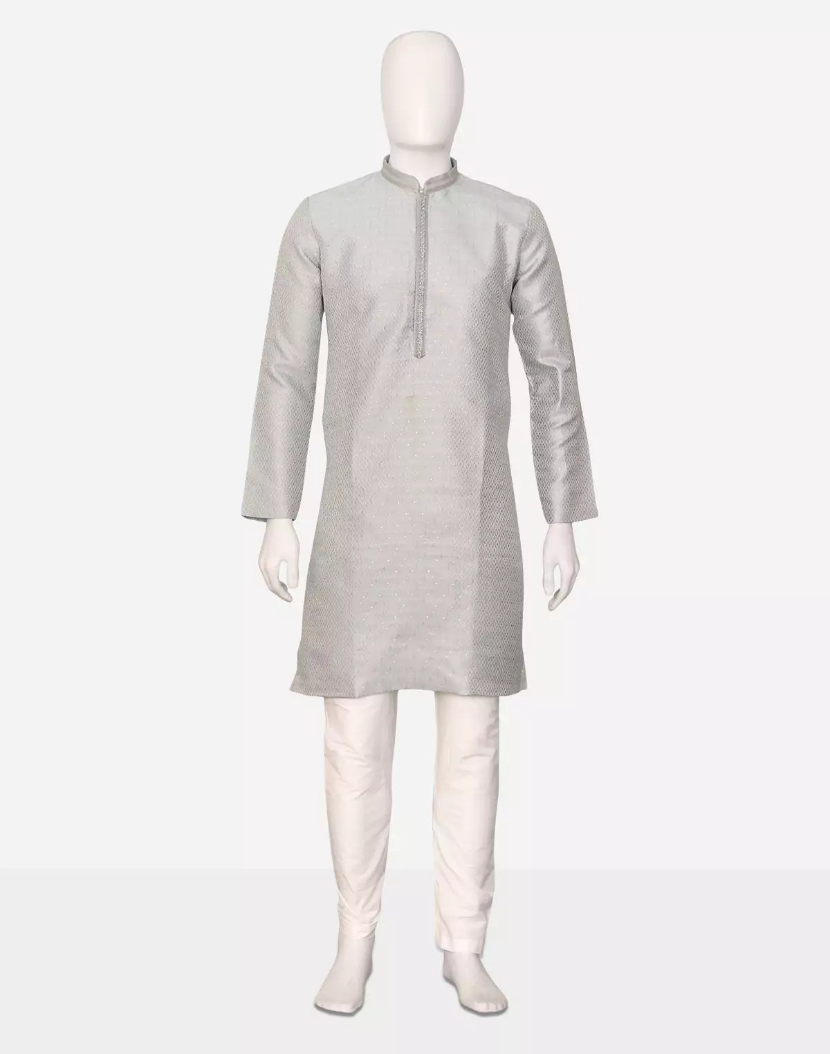 Image of Men Self Design Jacquard Kurta Pyjama Set