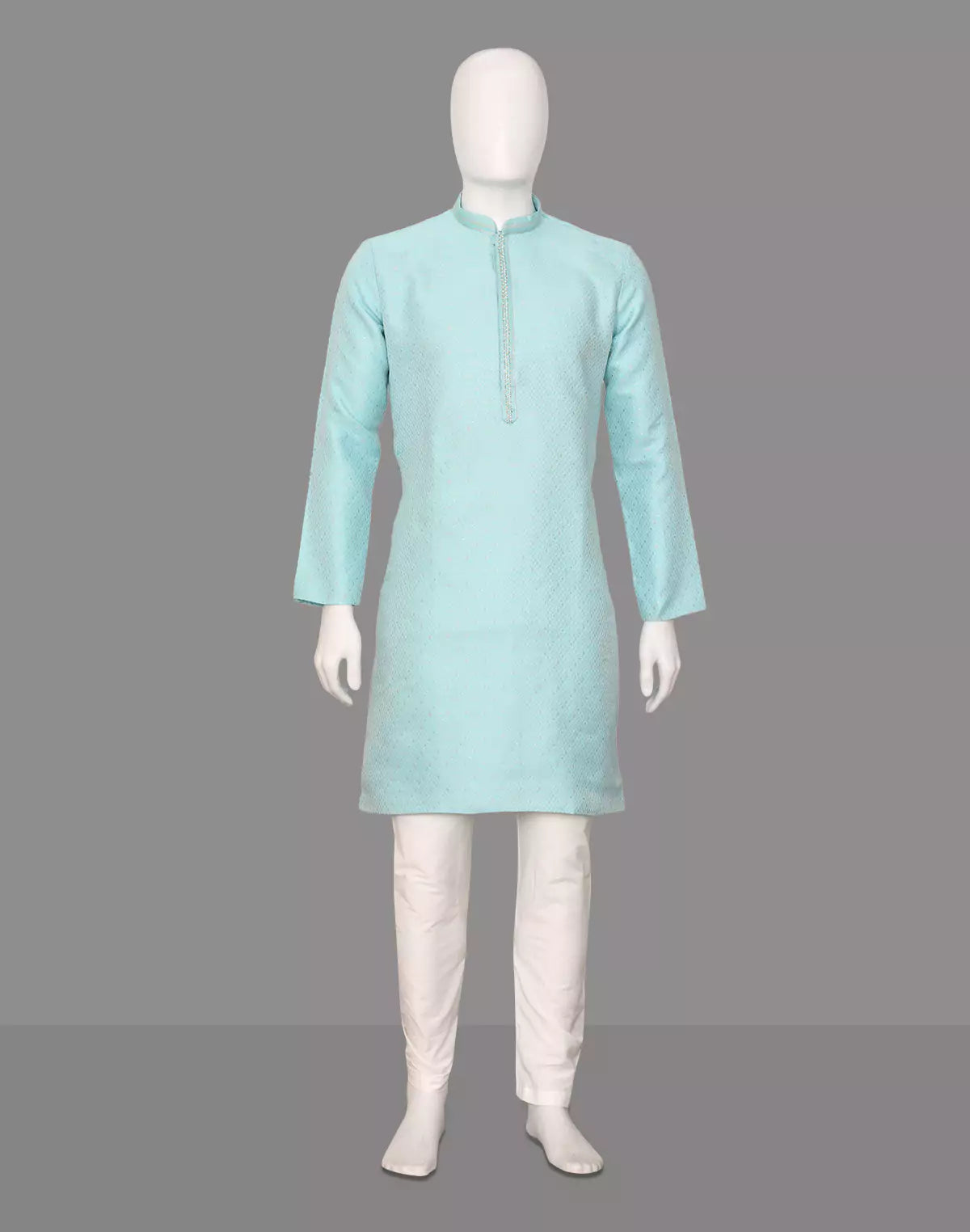 Image of Men Self Design Jacquard Kurta Pyjama Set