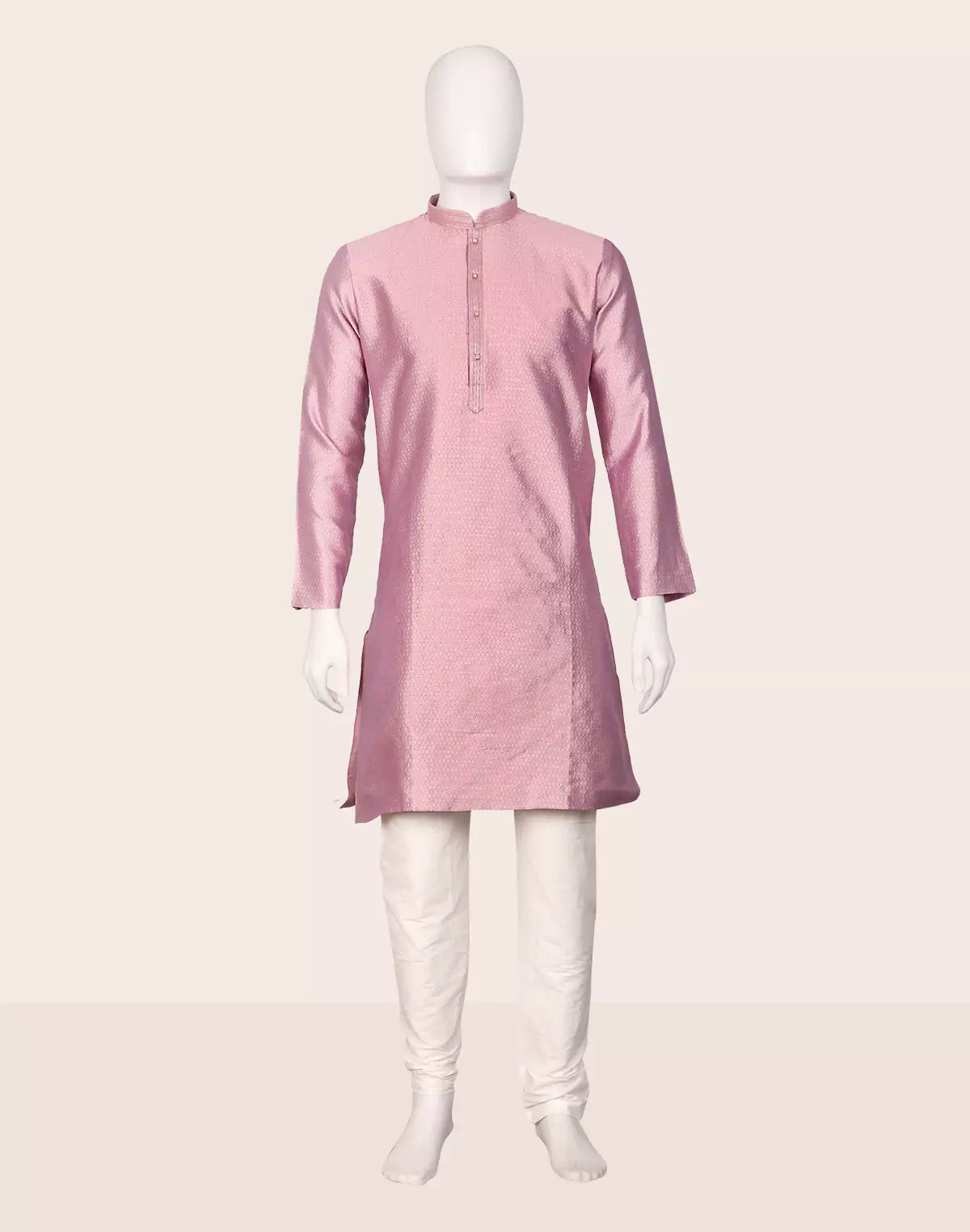 Jacquard Trellis Patterned Kurta Pyjama Set