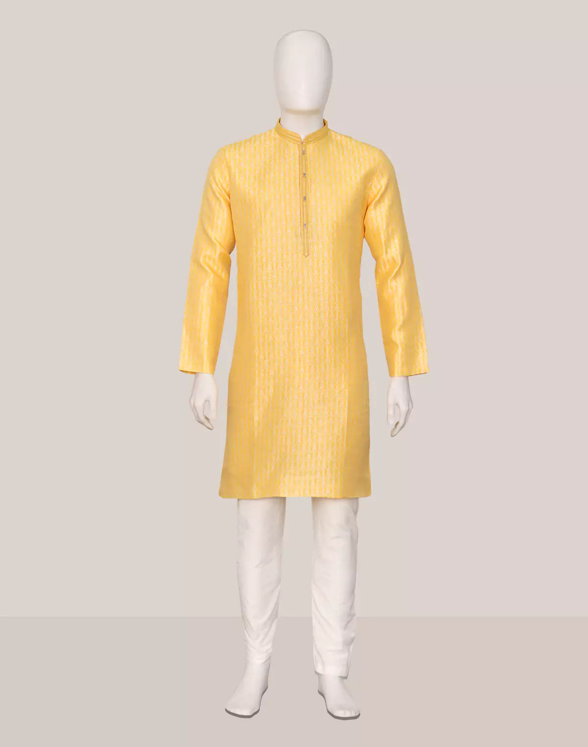 Image of Jacquard Striped Sustainable Weaving Kurta Pyjama