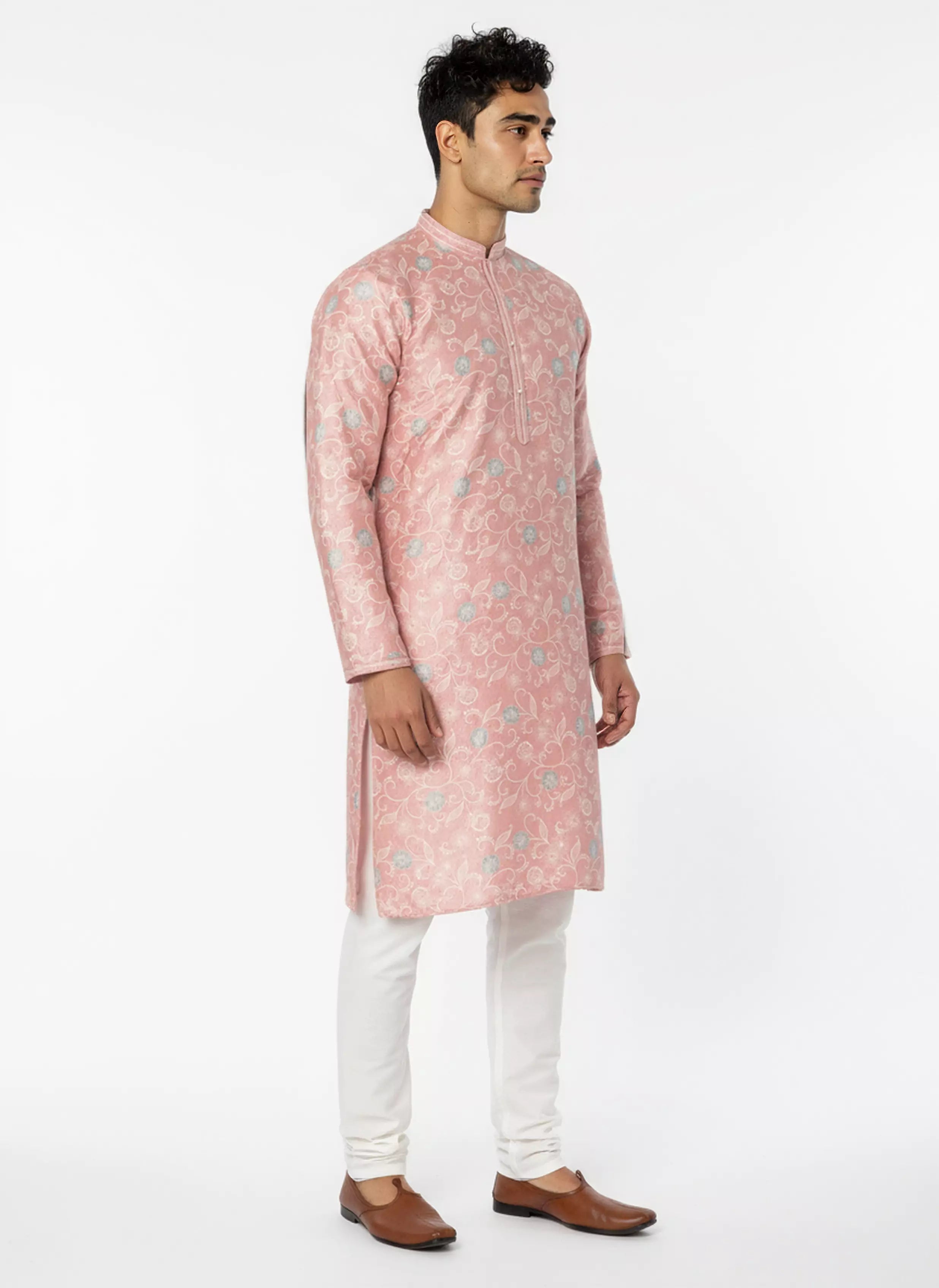 Bel Buti Patterned Jacquard Floral Kurta Pyjamas