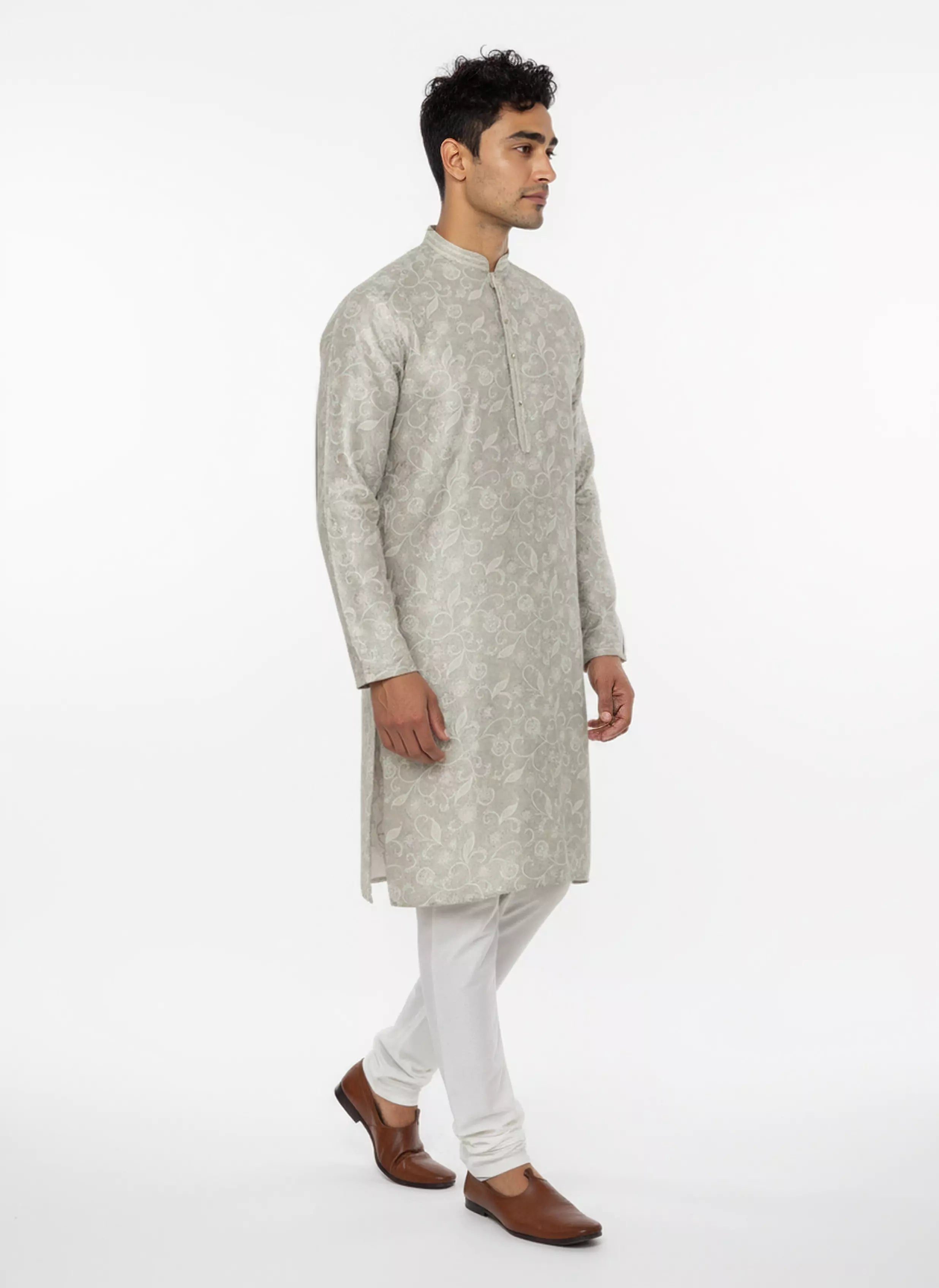 Image of Bel Buti Patterned Jacquard Floral Kurta Pyjamas
